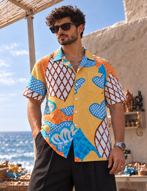 Force Mens Geomatric Print Shirt