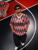 Force Printed Men V-Neck Pink T-Shirt