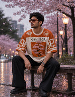 Force Printed Men Round Neck Orange T-Shirt