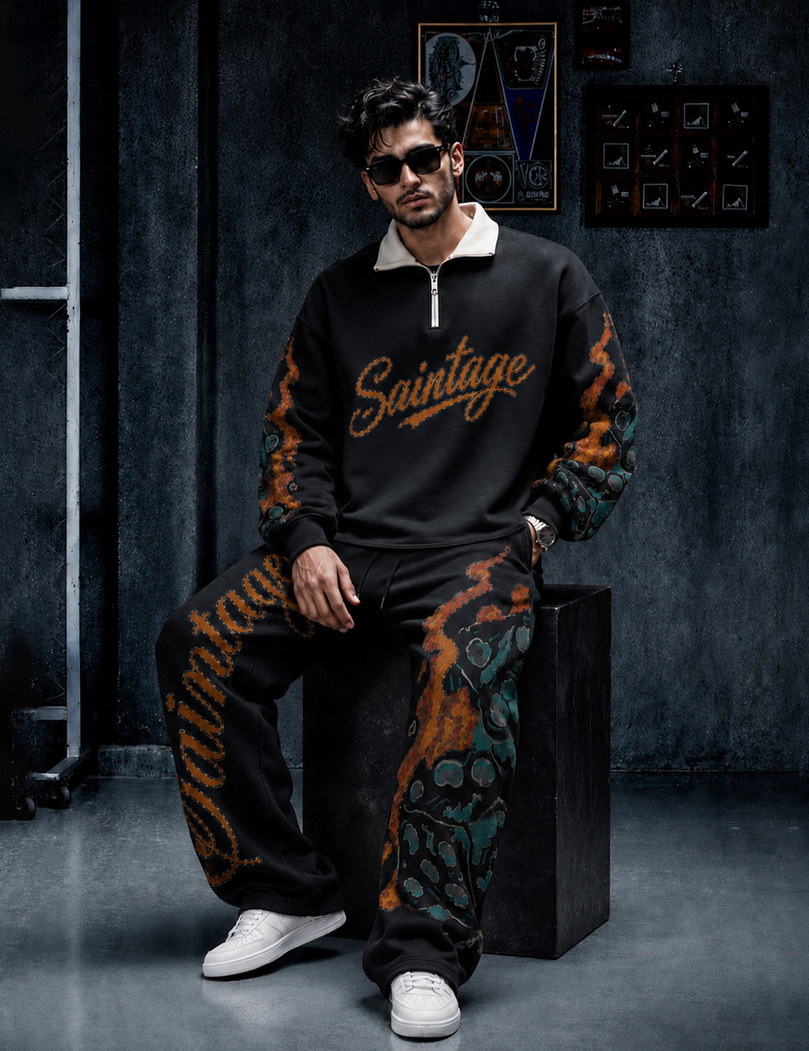 FORCE Mens Black Co-ords Set