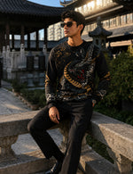 Force Printed Men Round Neck Black T-Shirt