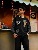 Force Printed Men Black Sweatshirt