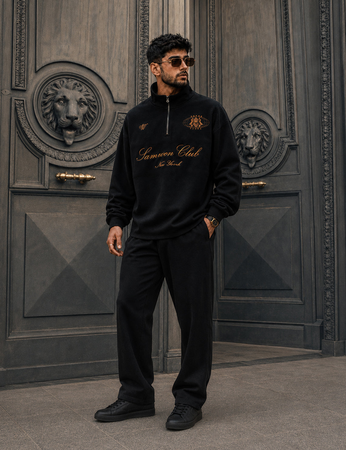 Force Printed Men Black Sweatshirt