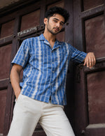 Force Men Printed Casual Light Blue Shirt