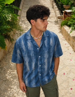 Men Printed Casual Blue Shirt