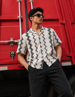 Force Men Printed Casual White Shirt