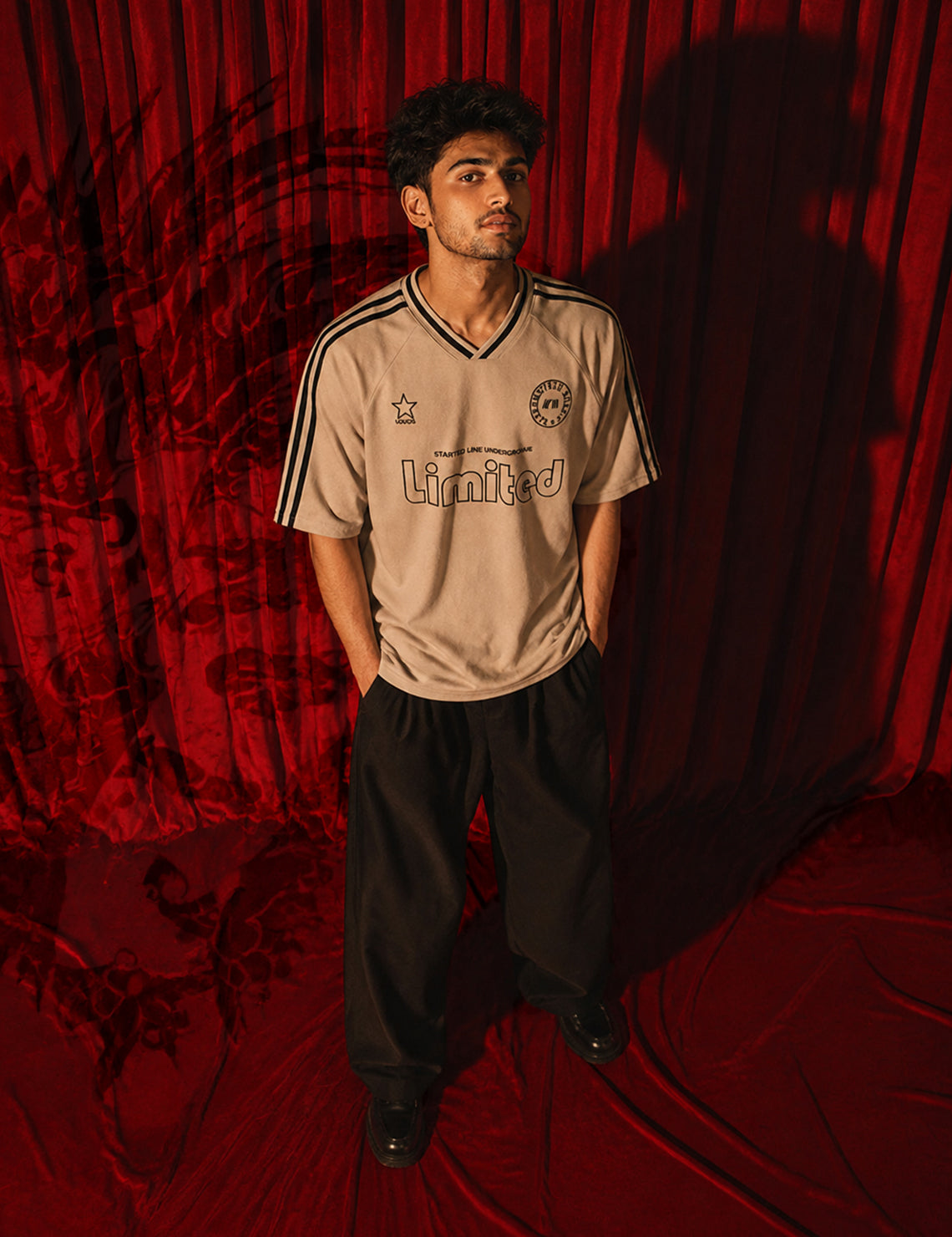 Force Printed Men V Neck T-Shirt