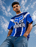 Force Printed Men Round Neck Blue T-Shirt