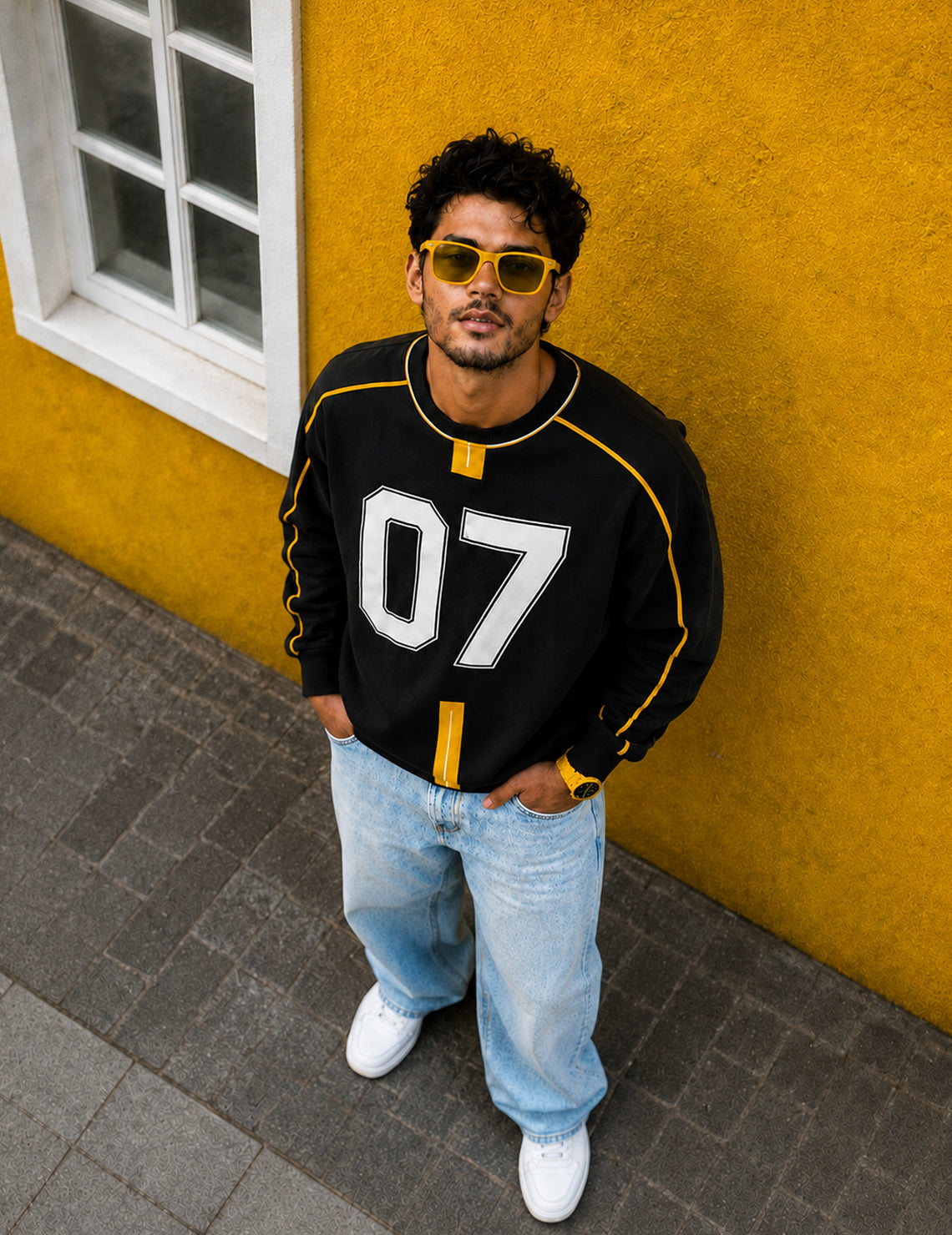 Force Printed Men Black Sweatshirt