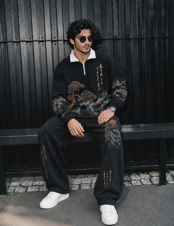 FORCE Mens Black Co-ords Set
