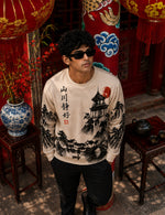 Force Printed Men Round Neck Beige T-Shirt