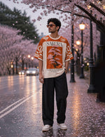 Force Printed Men Round Neck Orange T-Shirt