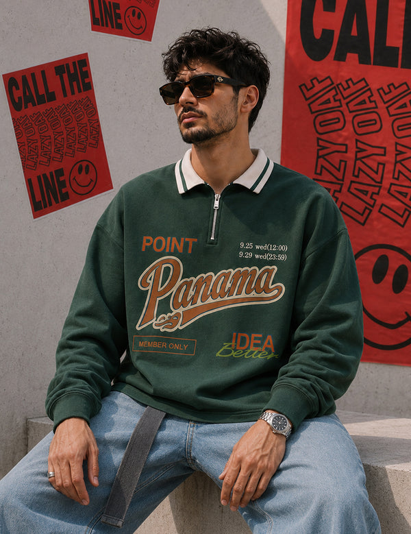 Force Printed Men Green Sweatshirt