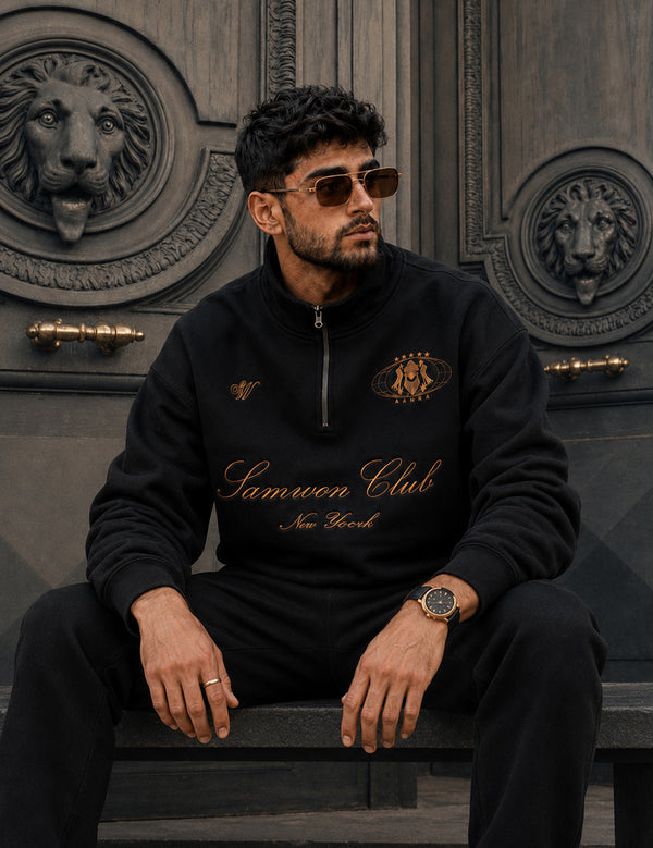 Force Printed Men Black Sweatshirt
