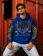 Force Printed Men Blue Hooded Sweatshirt