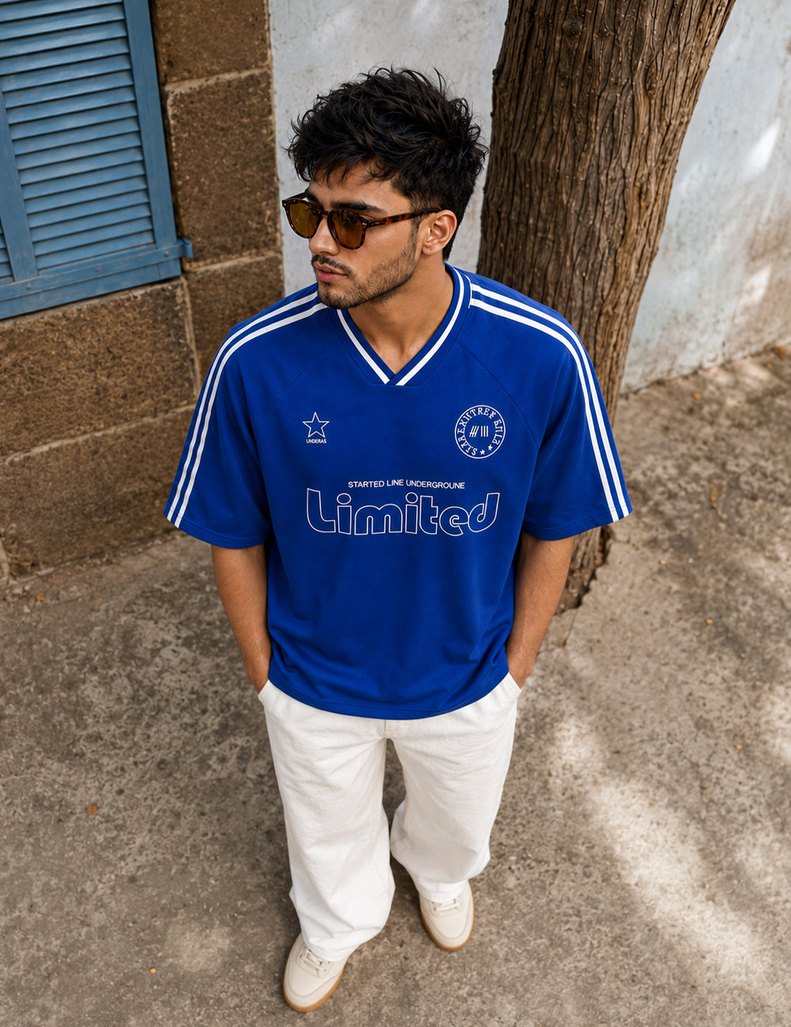 Force Printed Men V Neck T-Shirt