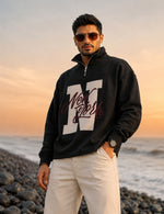 Force Printed Men Black Sweatshirt
