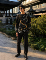 Force Printed Men Round Neck Black T-Shirt