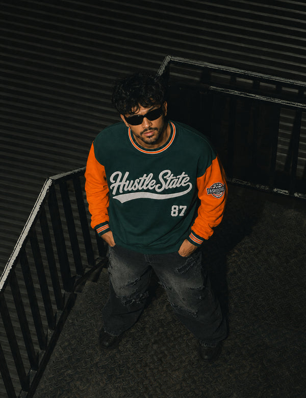 Force Printed Men Green Sweatshirt