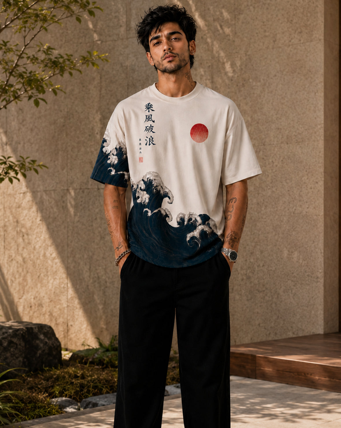 Force Printed Men Round Neck White T-Shirt