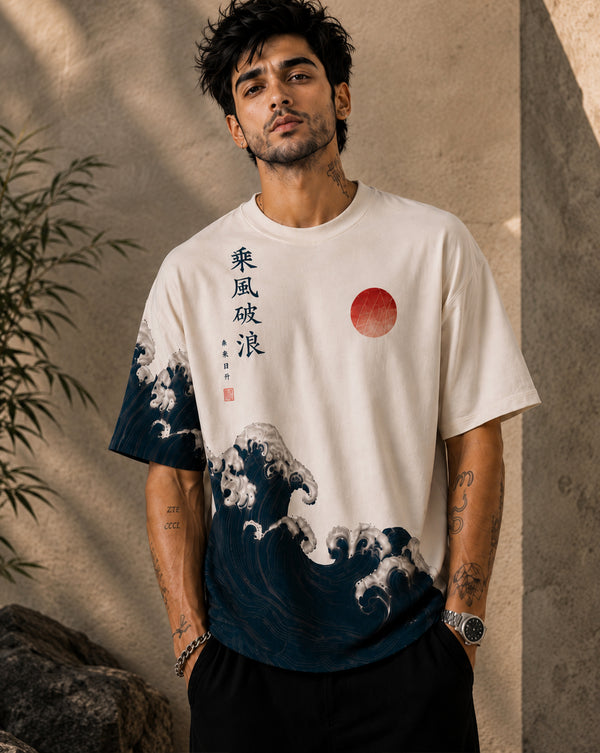 Force Printed Men Round Neck White T-Shirt